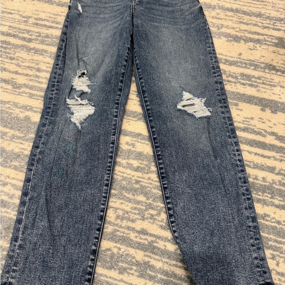 Express Distressed Blue Women's Jeans - Picture 4 of 4